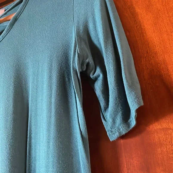 I Love Pinc Girls XL Blue Tie Front Short Sleeve Tee Boho Casual Top - Picture 8 of 11